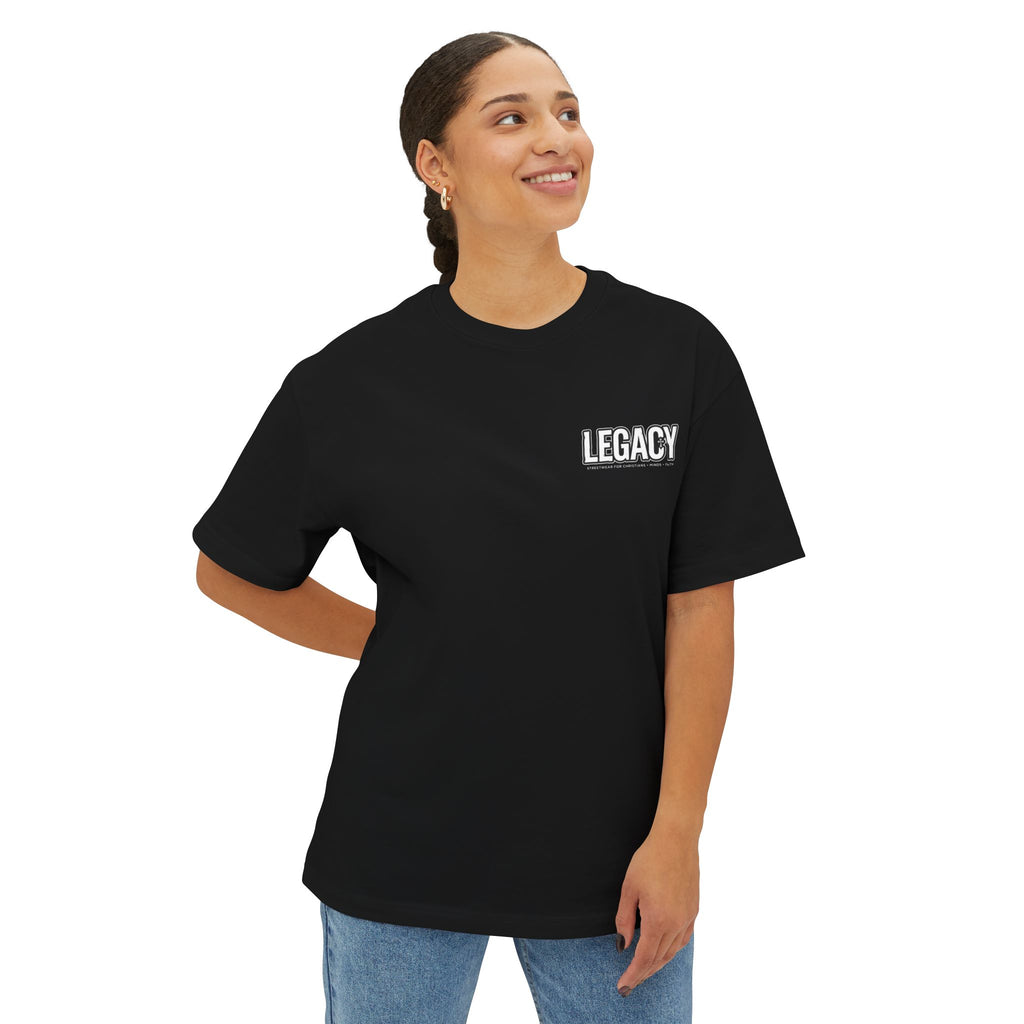 Legacy Minimalist Tee — "LEGACY" Chest Print Boxy T‑Shirt