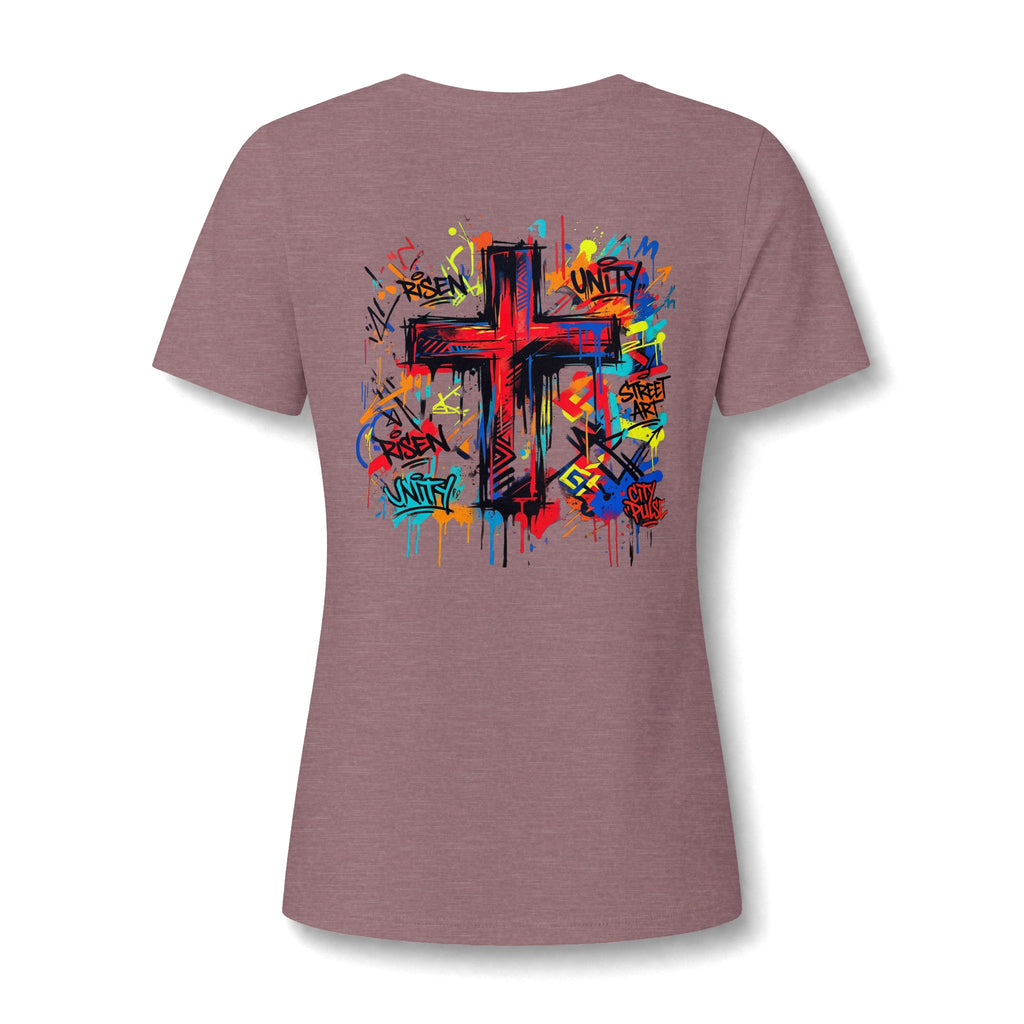 I Am Not My Past V-Neck Tee — Renewed, Restored & Forgiven Christian Graphic Shirt