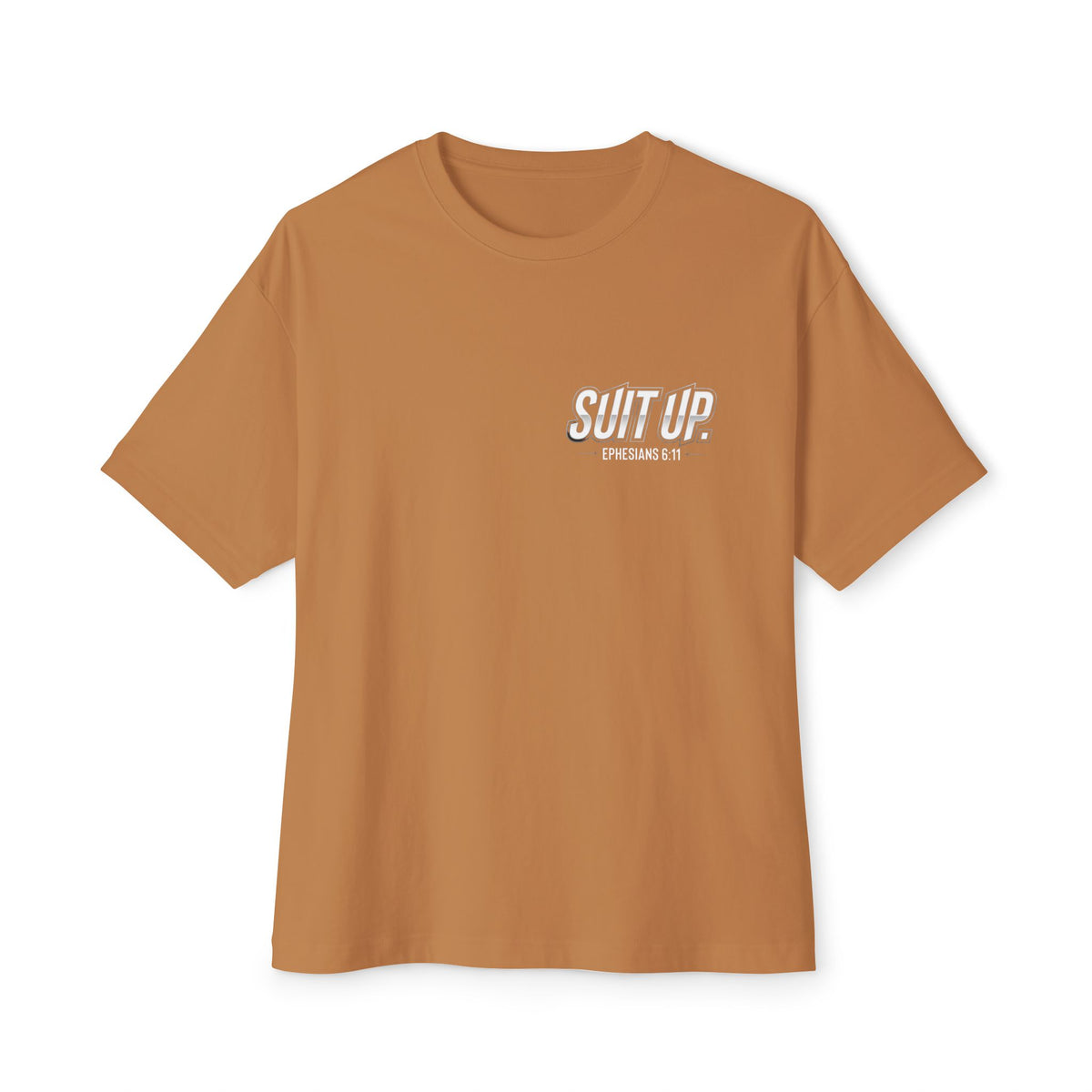 Suit Up Boxy Tee — Minimalist 'Suit Up' Chest Graphic T-Shirt