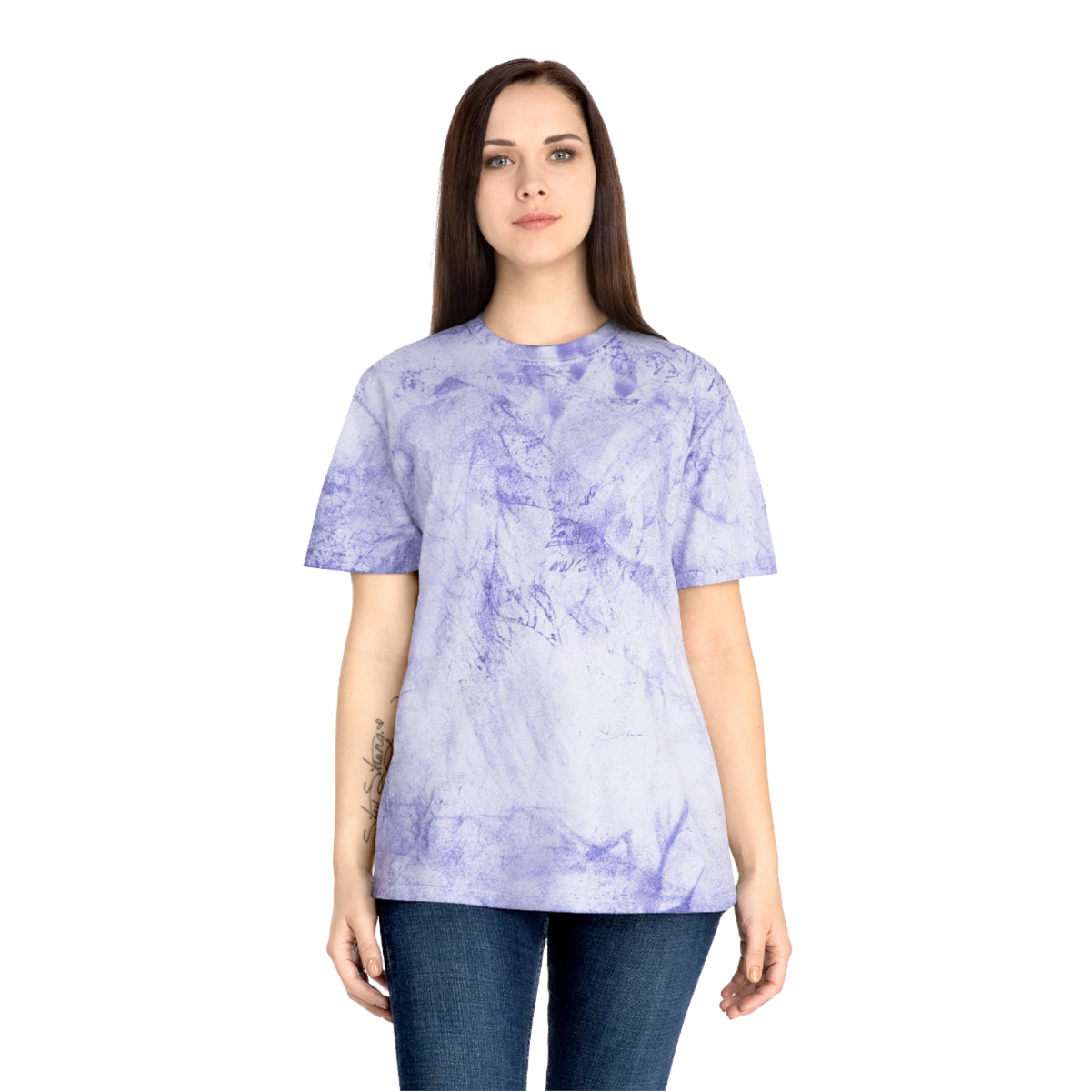 Covered Tie-Dye T-Shirt — Vintage Gold Colorwash Graphic Tee