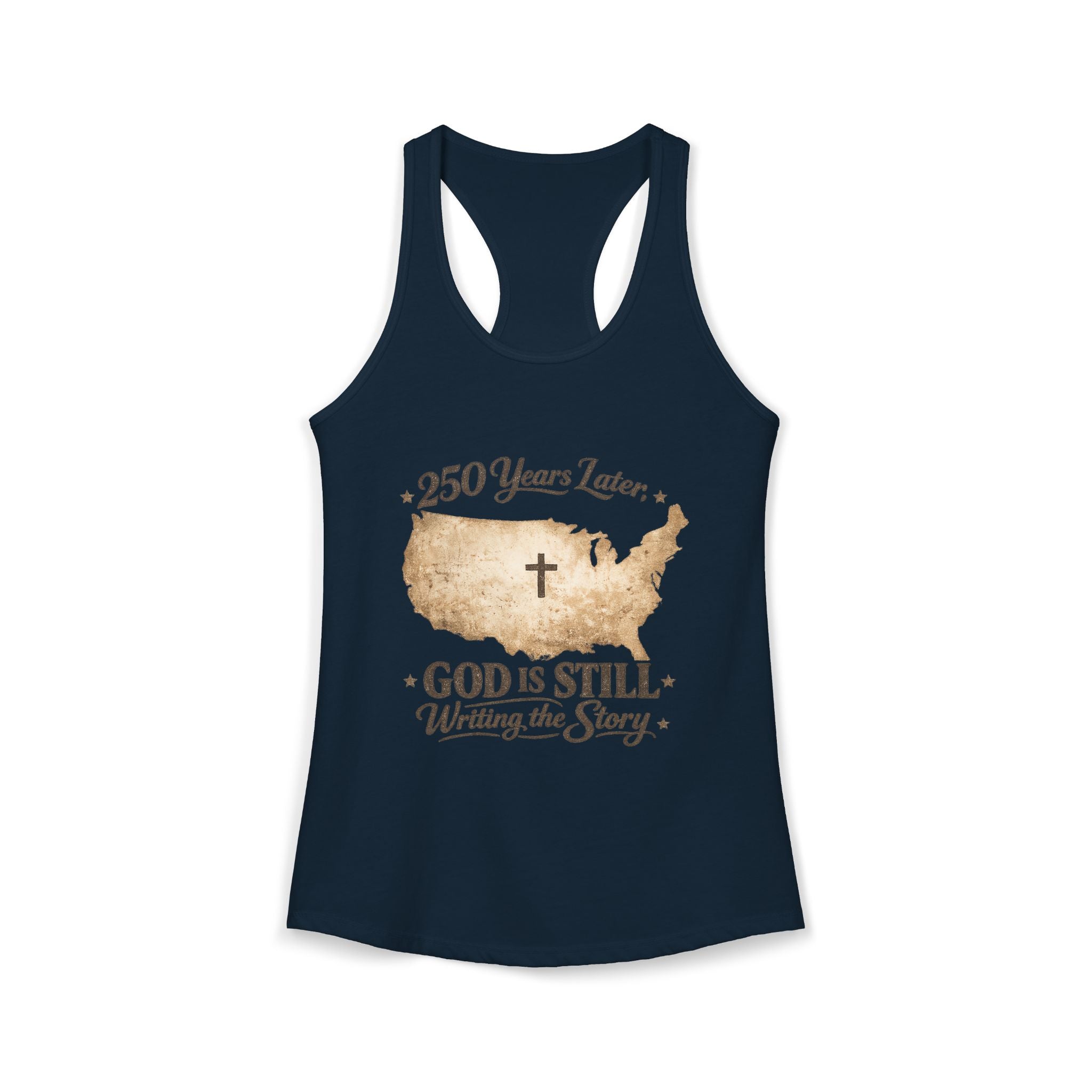 250 Years Later — God Is Still Writing the Story” Christian Patriotic Razorback Tank