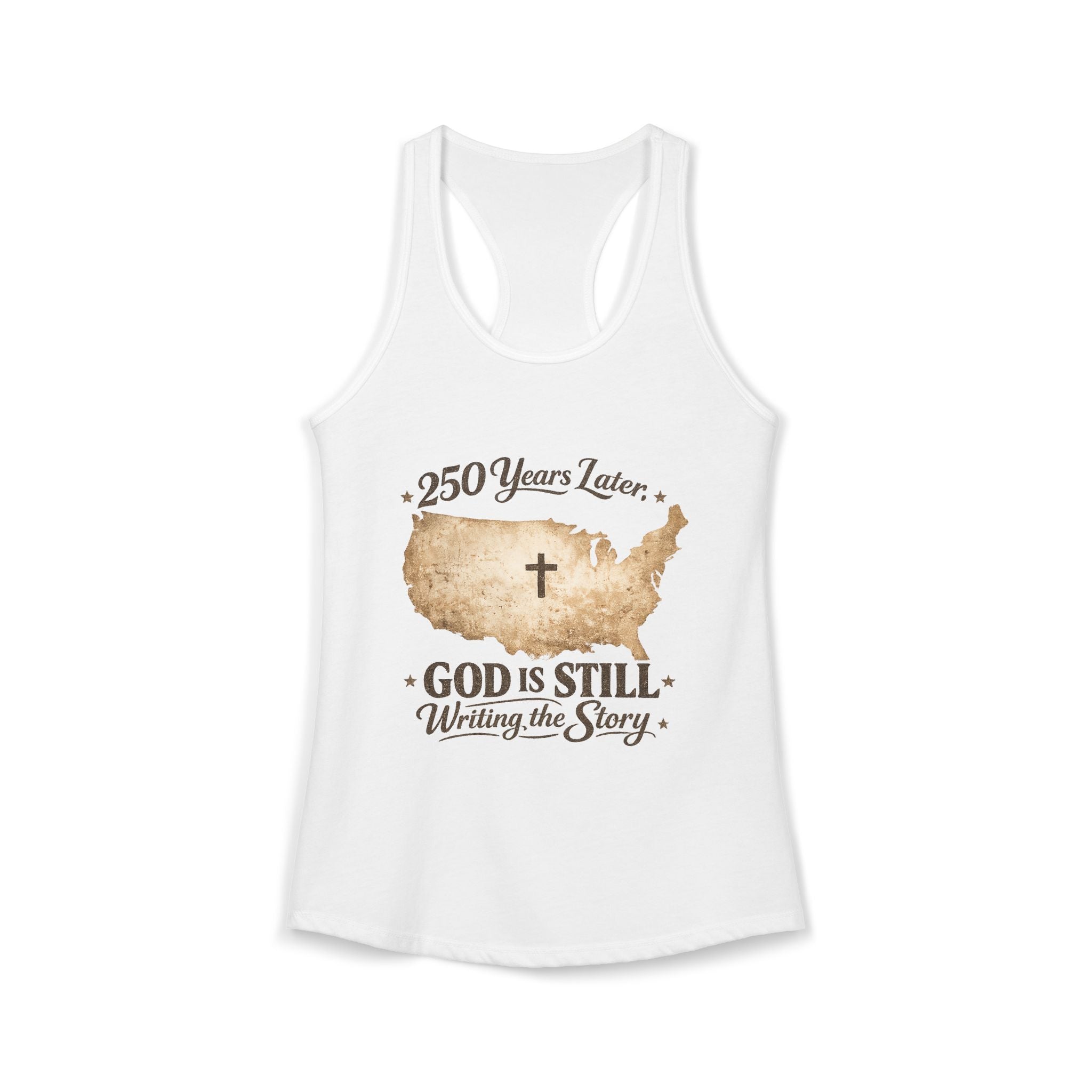 250 Years Later — God Is Still Writing the Story” Christian Patriotic Razorback Tank